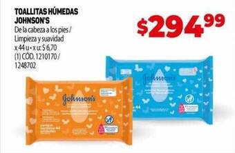 Makro Toallitas húmedas johnson's oferta