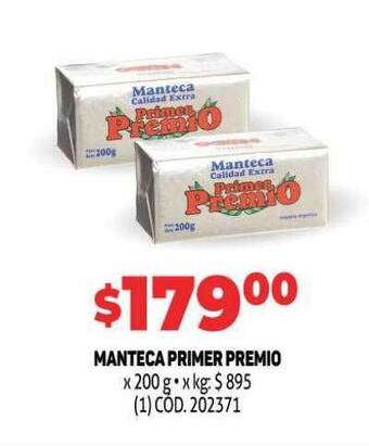 Makro Manteca primer premio oferta