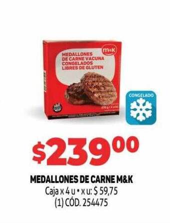 Makro Medallones de carne m&k oferta