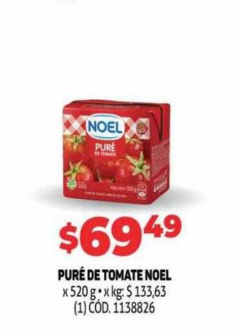 Makro Puré de tomate noel oferta