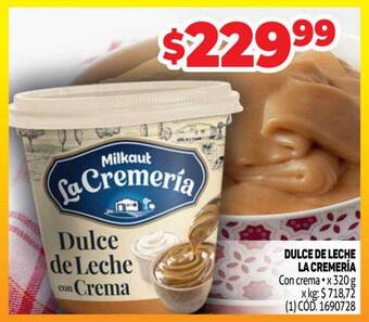 Makro Dulce de leche la cremería con crema oferta