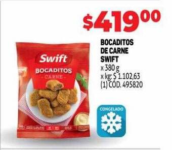 Makro Bocaditos de carne swift oferta