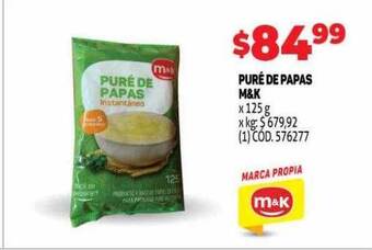 Makro Puré de papas m&k oferta