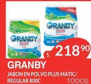 Masivos Granby jabon en polvo plus matic regular oferta