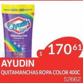 Masivos Ayudin quitamanchas ropa color oferta