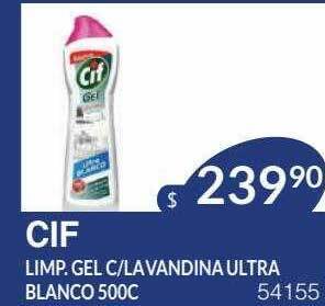 Masivos Cif limp. gel c lavandina ultra blanco oferta