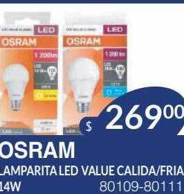 Masivos Osram lamparita led value calida fria oferta
