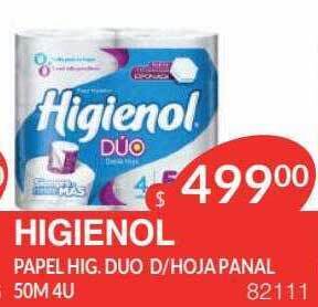Masivos Higienol papel hig duo d hoja panal oferta