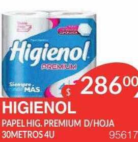 Masivos Higienol papel hig premium d hoja 30 metros oferta