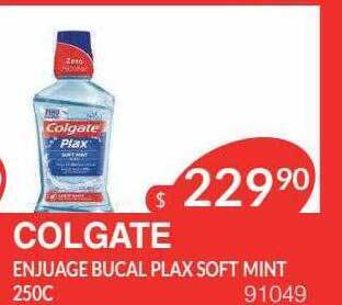Masivos Colgate enjuage bucal plax soft mint oferta