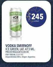 Supermercados Vea Vodka smirnoff oferta