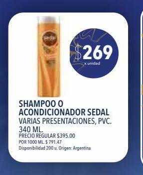 Supermercados Vea Shampoo o acondicionador sedal oferta