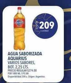 Supermercados Vea Agua saborizada aquarius oferta