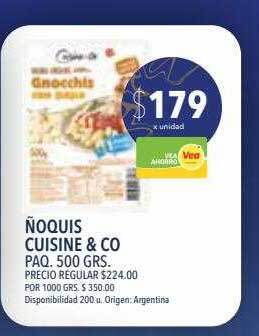 Supermercados Vea Ñoquis cuisine & co oferta