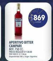 Supermercados Vea Aperitivo bitter campari oferta