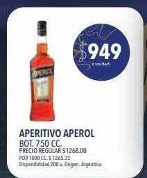 Supermercados Vea Aperitivo aperol oferta