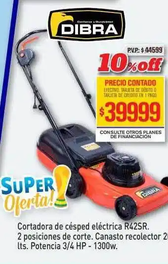 Red del Hogar Cortadora de césped eléctrica r425r dibra oferta