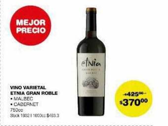 Atomo Conviene Vino varietal etnia gran roble oferta