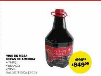 Atomo Conviene Vino de mesa cepas de america oferta