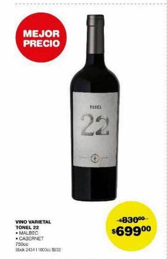 Atomo Conviene Vino varietal tonel 22 oferta