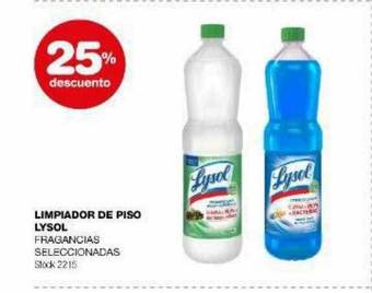 Atomo Conviene Limpiador de piso lysol 25% descuento oferta