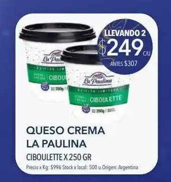 Jumbo Queso crema la paulina oferta