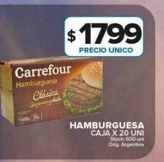 Carrefour Maxi Hamburguesa caja oferta