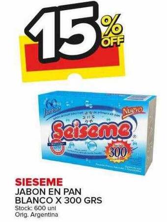 Carrefour Maxi Seiseme jabon en pan blanco oferta