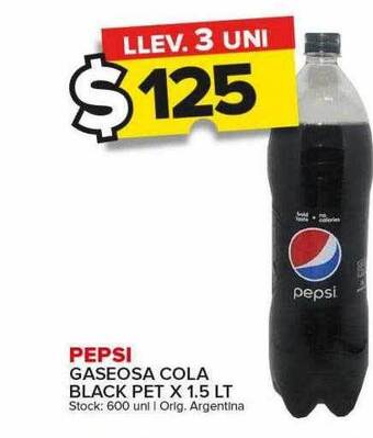 Carrefour Maxi Pepsi gaseosa cola black pet oferta