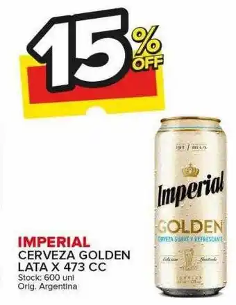 Carrefour Maxi Imperial cerveza golden lata oferta