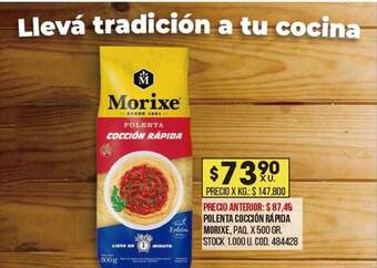 Coto Polenta cocción rápida morixe oferta