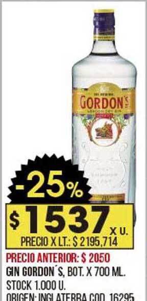 Coto Gin gordon's oferta