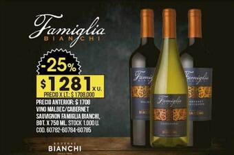 Coto Vino malbec cabernet sauvignon famiglia bianchi oferta