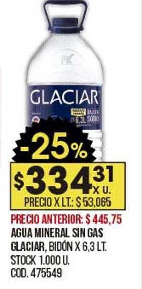 Coto Agua mineral sin gas glaciar oferta