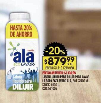 Coto Jabón líquido para diluir para lavar la ropa ecolavado ala oferta