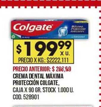 Coto Crema dental máxima protección colgate oferta