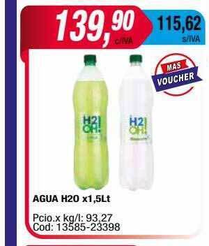 Maxiconsumo Agua h2o oferta
