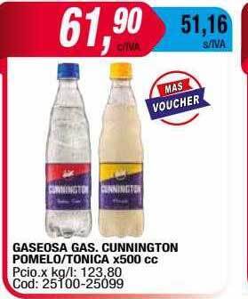 Maxiconsumo Gaseosa gas. cunnington pomelo tonica oferta