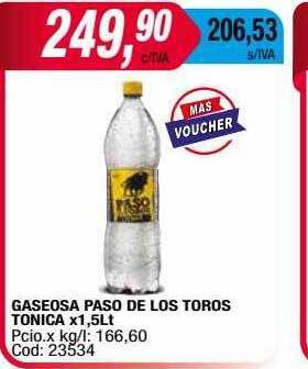 Maxiconsumo Gaseosa paso de los toros tonica oferta
