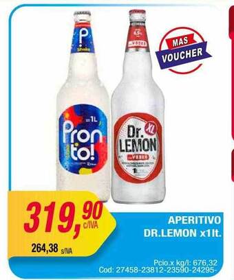 Maxiconsumo Aperitivo dr. lemon oferta