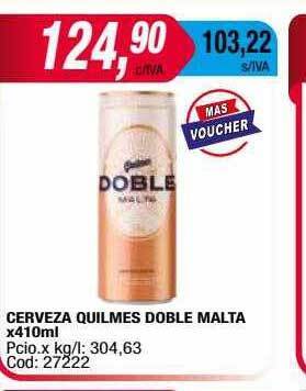 Maxiconsumo Cerveza quilmes doble malta oferta