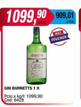 Maxiconsumo Gin burnetts oferta