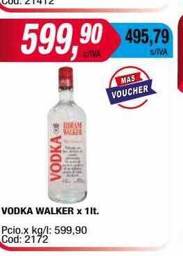 Maxiconsumo Vodka walker oferta