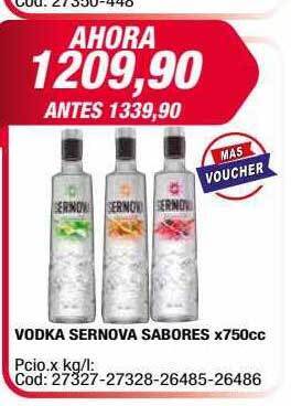 Maxiconsumo Vodka sernova sabores oferta
