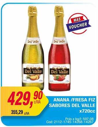 Maxiconsumo Anana fresa fiz sabores del valle oferta