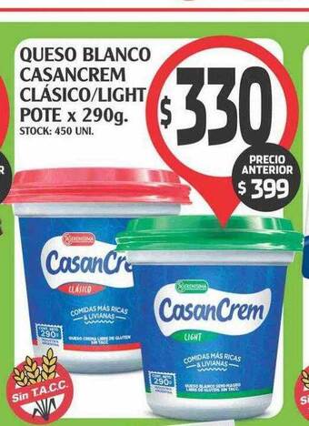 Supermercados Malambo Queso blanco casancrem clásico light pote oferta