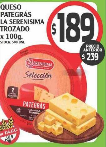 Supermercados Malambo Queso pategrás la serenisima trozado oferta