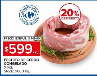 Carrefour Maxi Pechito de cerdo congelado oferta