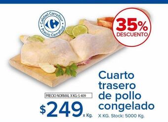 Carrefour Maxi Cuarto trasero de pollo congelado oferta