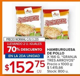 Carrefour Maxi Hamburguesa de pollo oferta